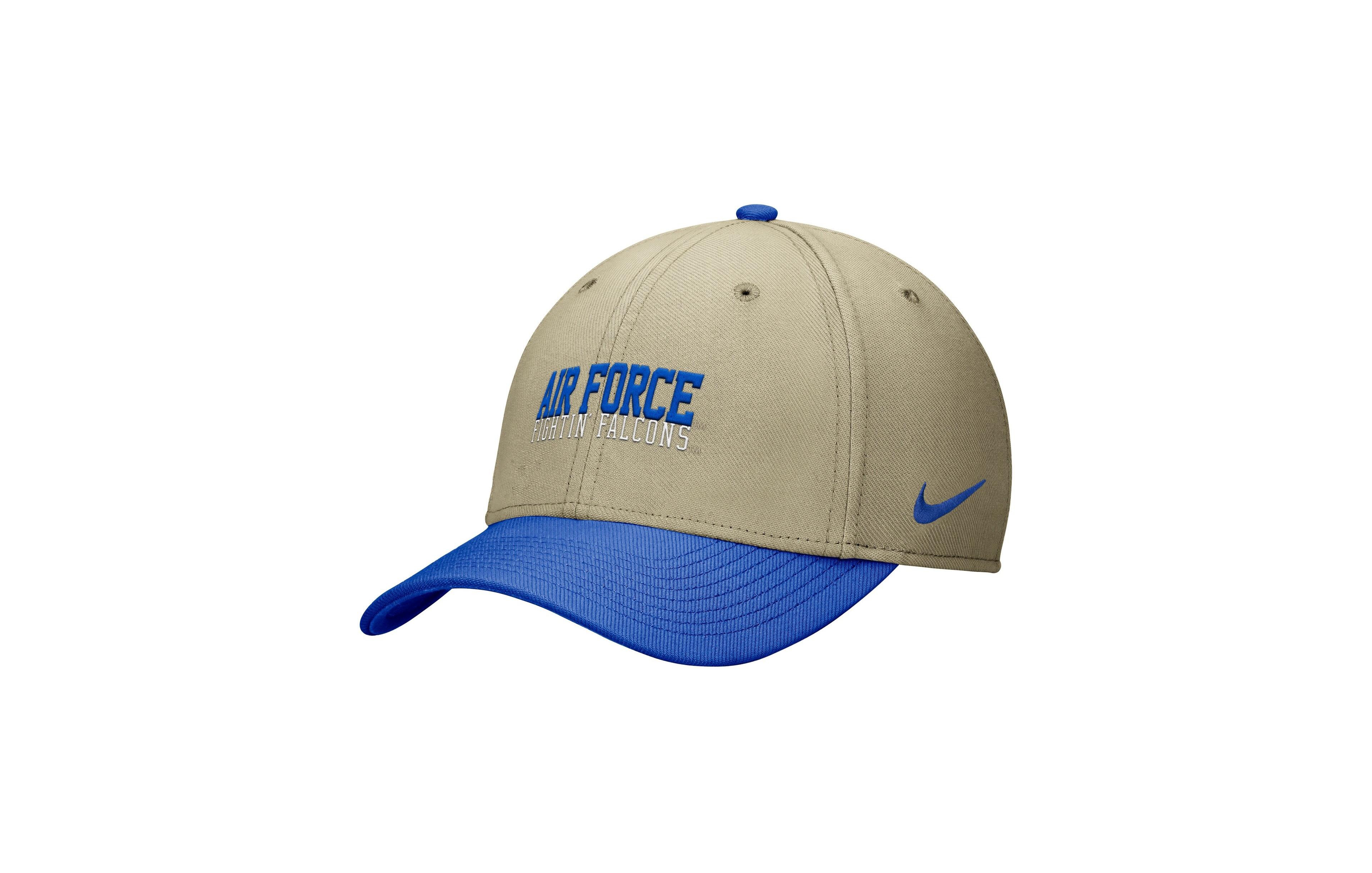 Nike Men's Beige/Royal Air Force Falcons Dri-fit Swoosh Flex Hat
