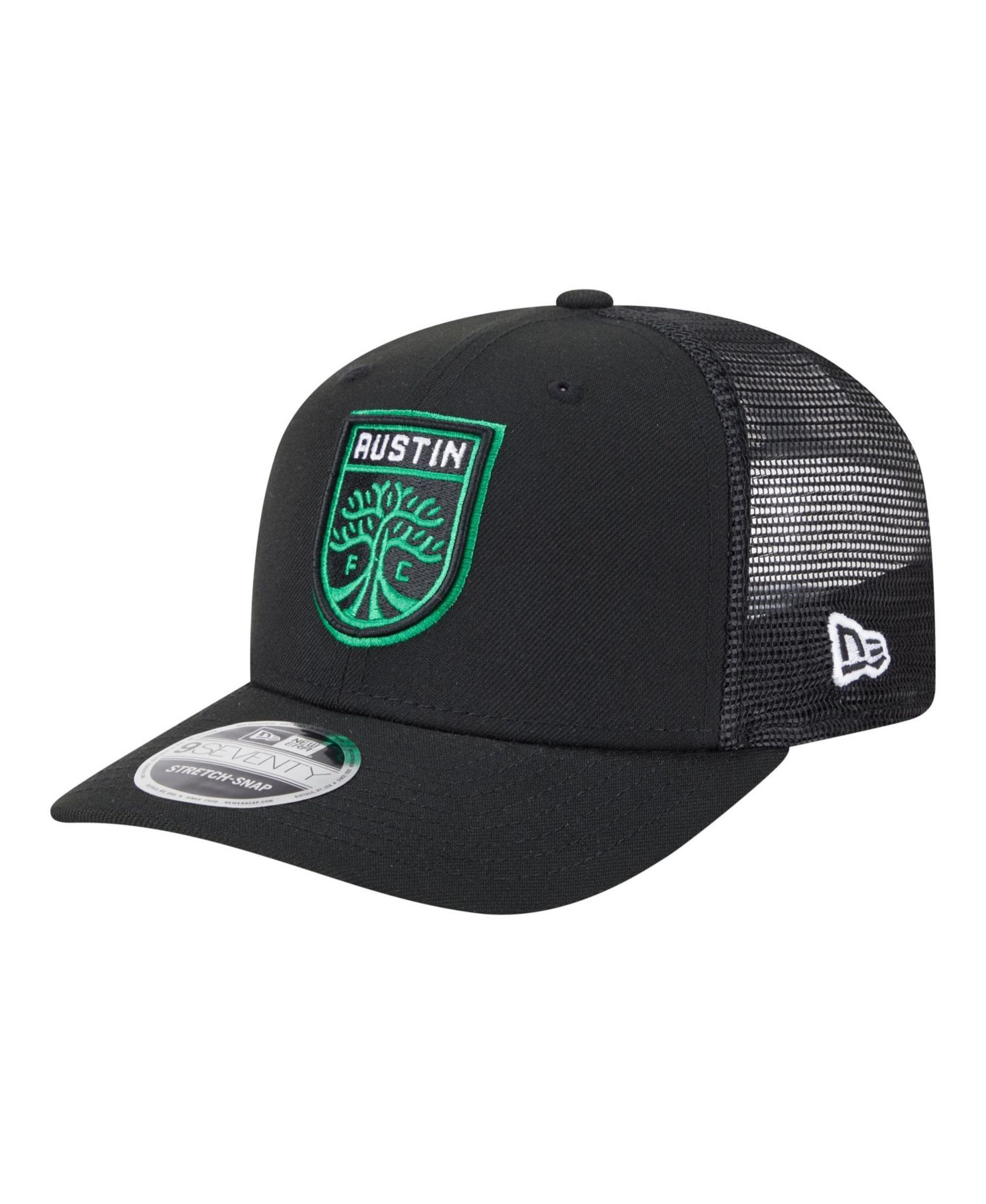 Мужские головные уборы New Era Black Austin FC Jersey Hook 9SEVENTY Adjustable Hat — фото 1