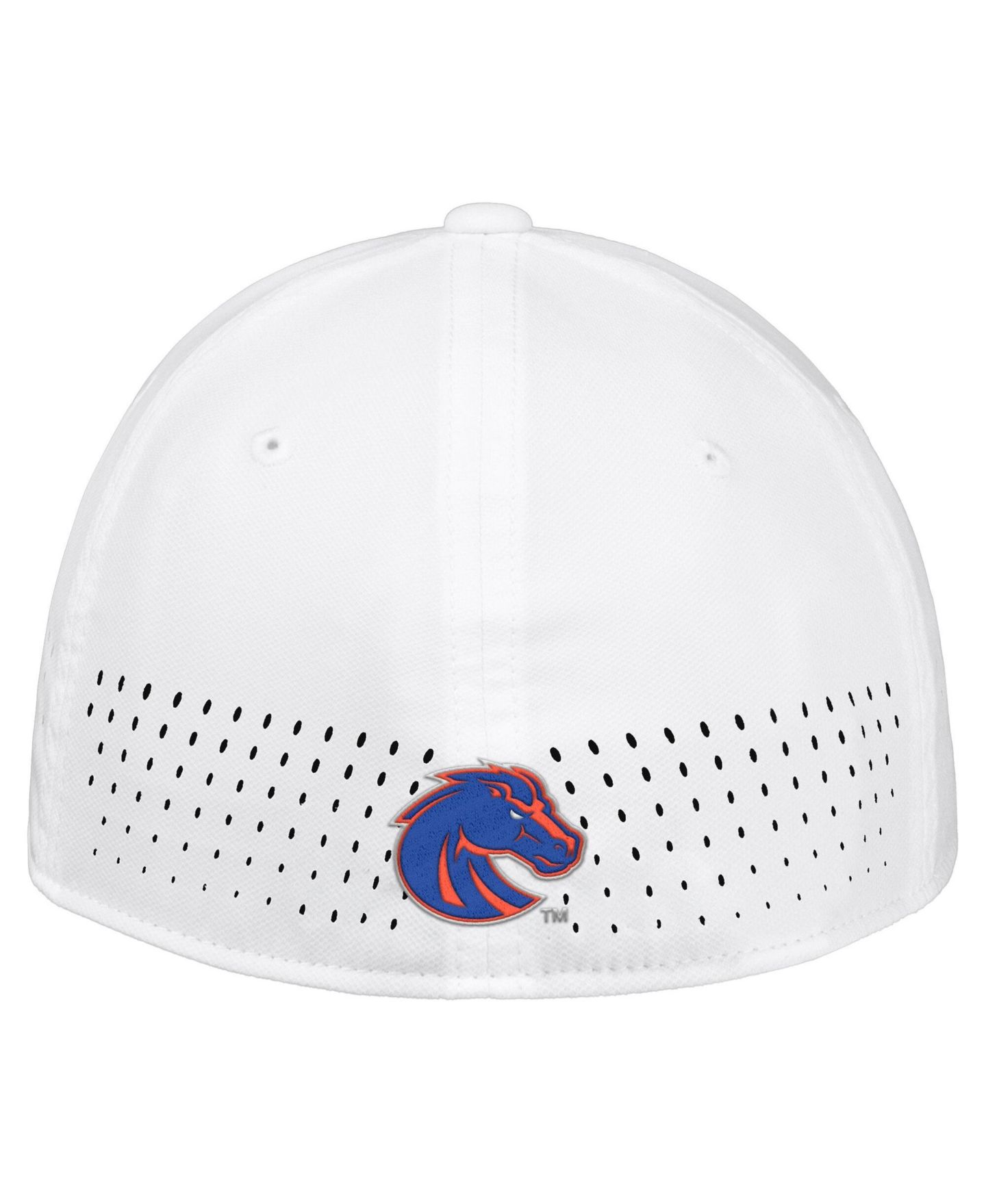 Мужской головной убор Nike White Boise State Broncos 2026 On-Field AeroBill SwooshFlex Dri-FIT Hat — фото 2