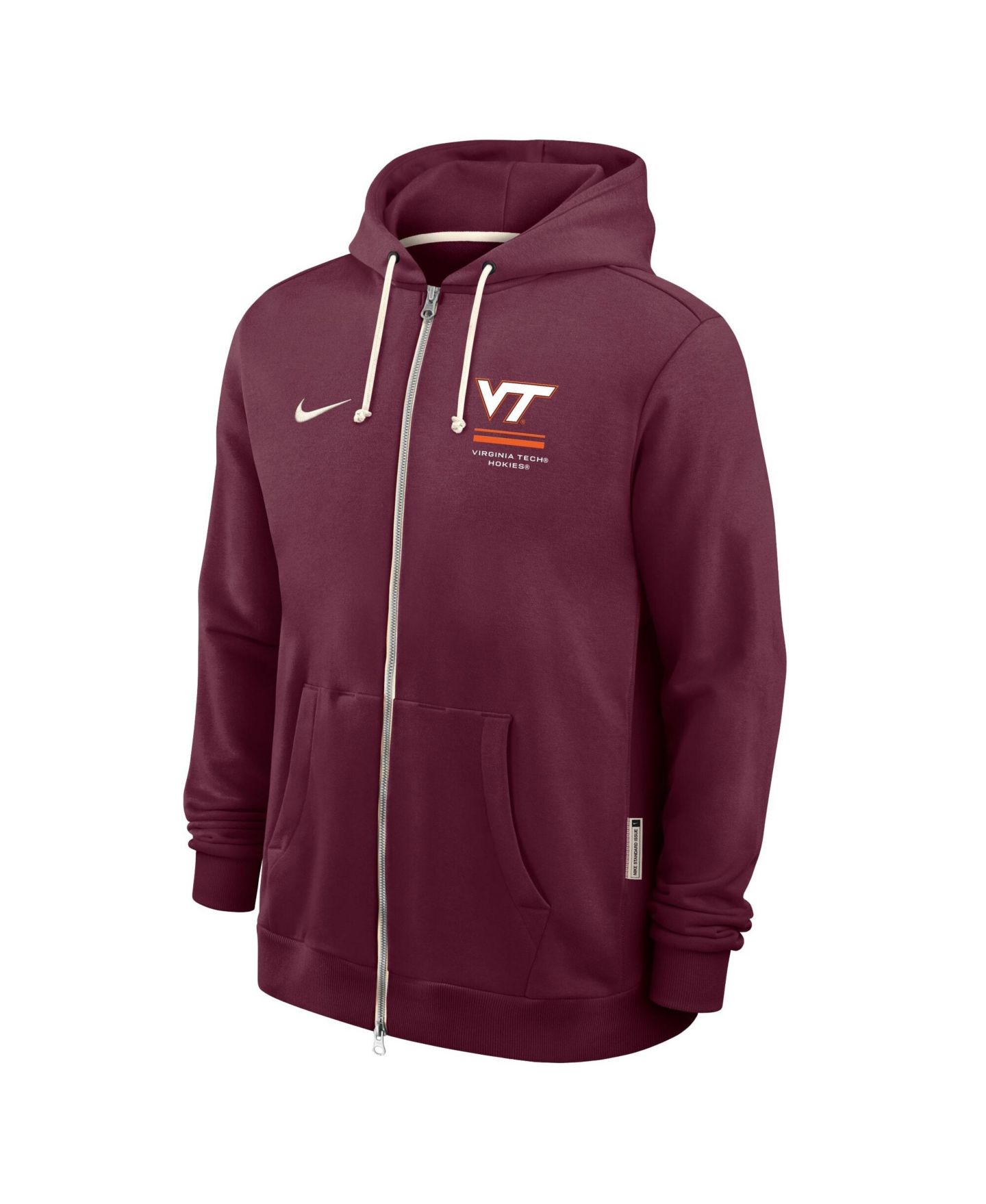 Мужское худи Nike Maroon Virginia Tech Hokies 2026 Sideline Dri-FIT Full-Zip — фото 2