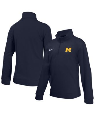Big Boys and Girls Navy Michigan Wolverines Therma-FIT Quarter-Zip Pullover