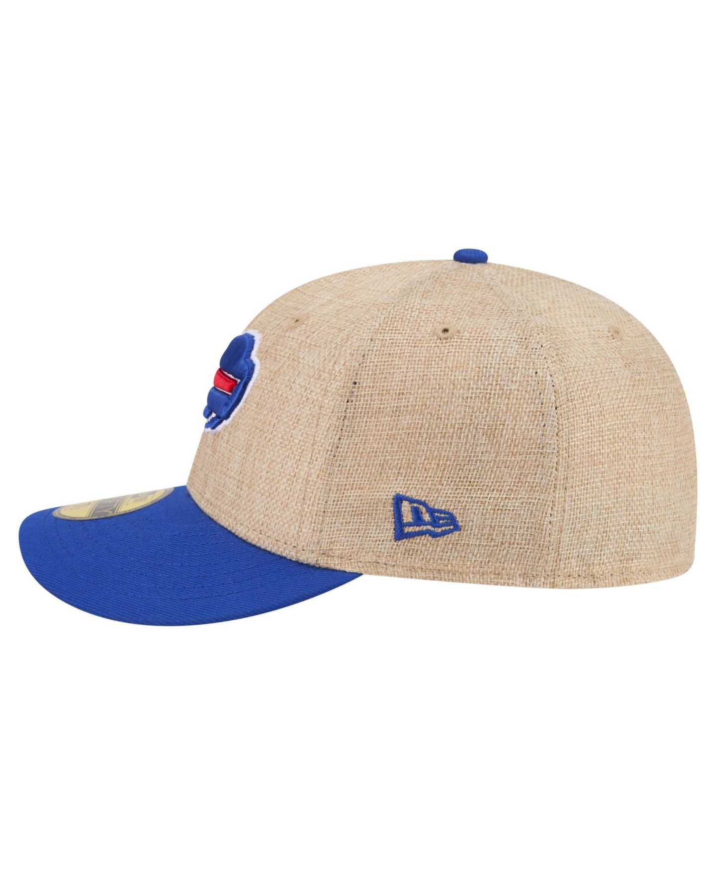 Мужская кепка New Era Natural/Royal Buffalo Bills Pre-Curved Twine 59FIFTY Fitted Hat — фото 6