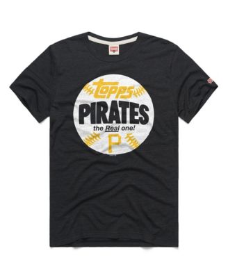 Men's  Charcoal Pittsburgh Pirates MLB x Topps Baseball The Real One Tri-Blend T-Shirt