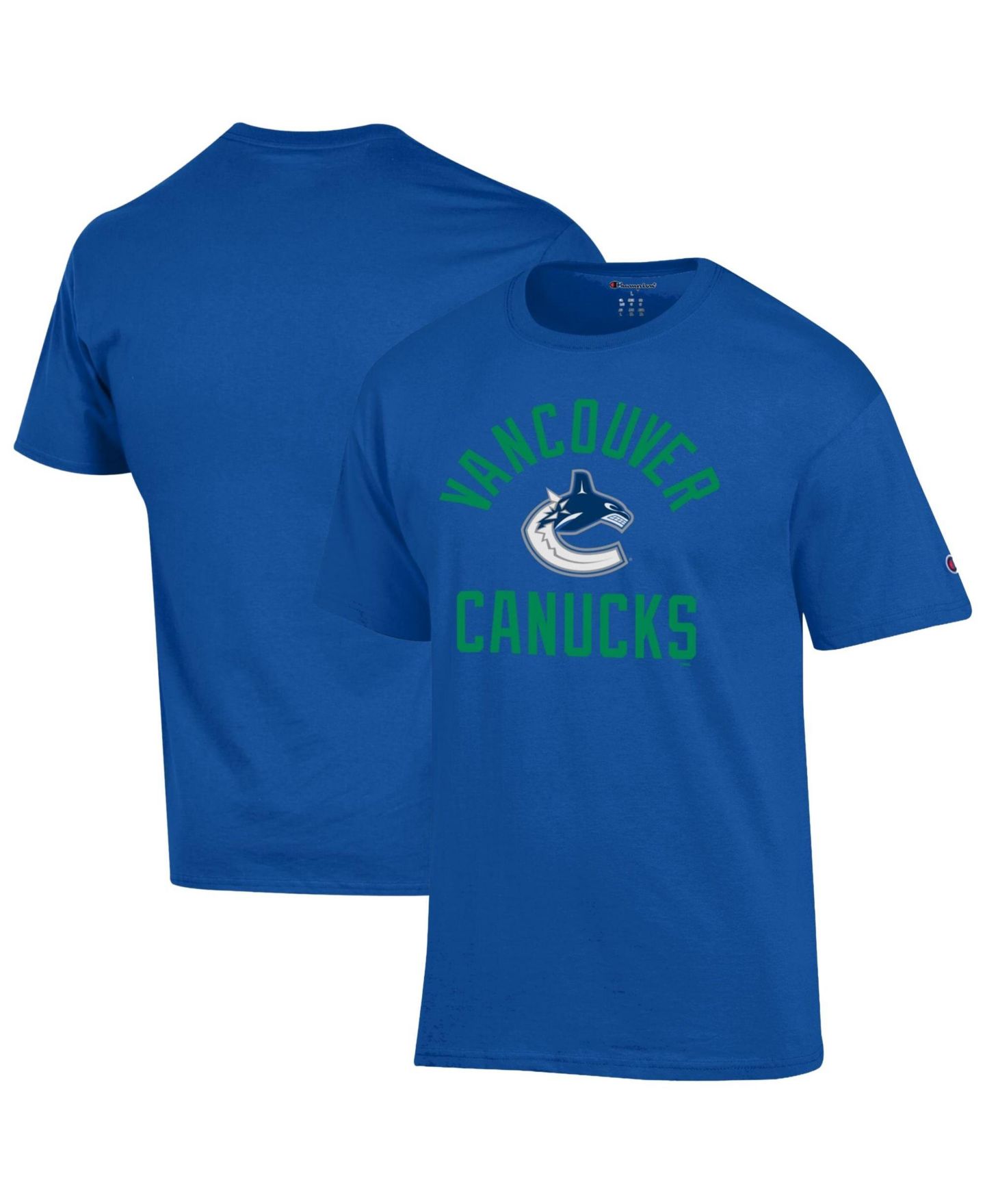 Мужская футболка Champion Blue Vancouver Canucks Primary Logo Jersey — фото 1