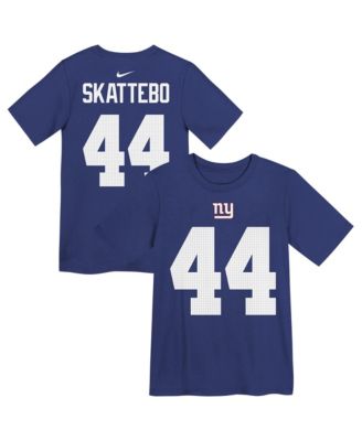 Preschool Cam Skattebo Royal New York Giants Player Name & Number T-Shirt