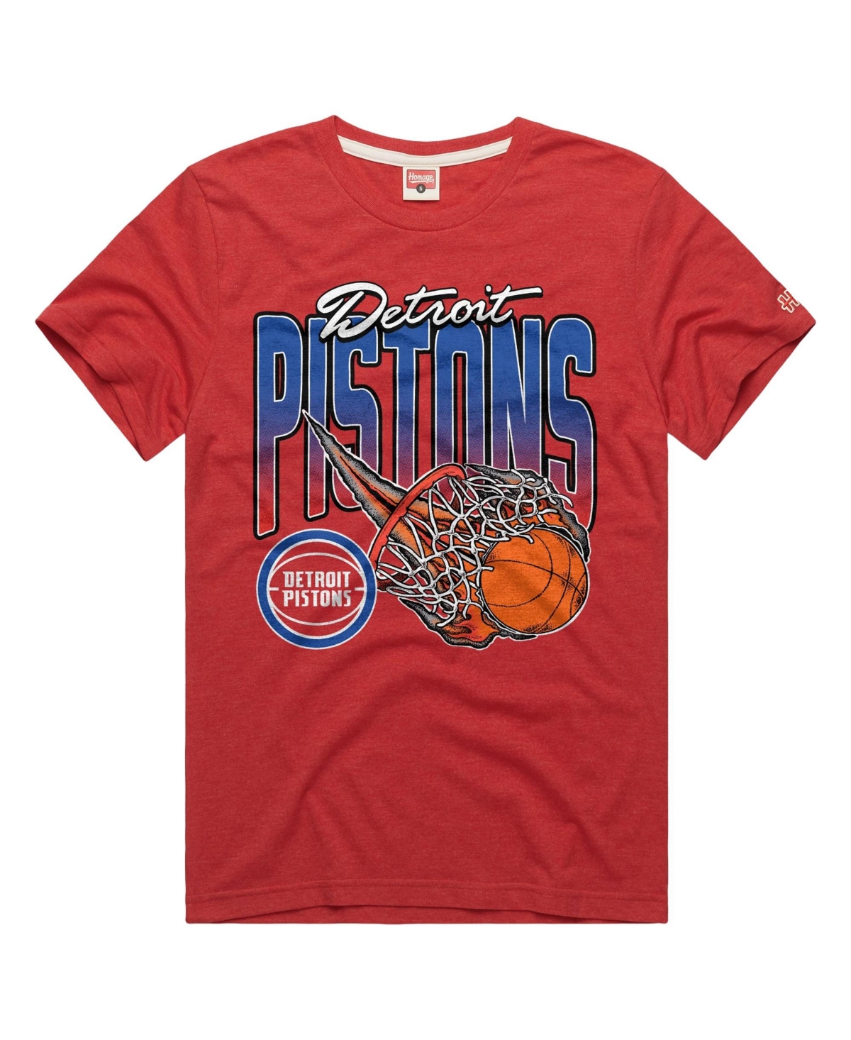 Homage Men's Detroit Pistons Classic-Fit Graphic T-Shirt