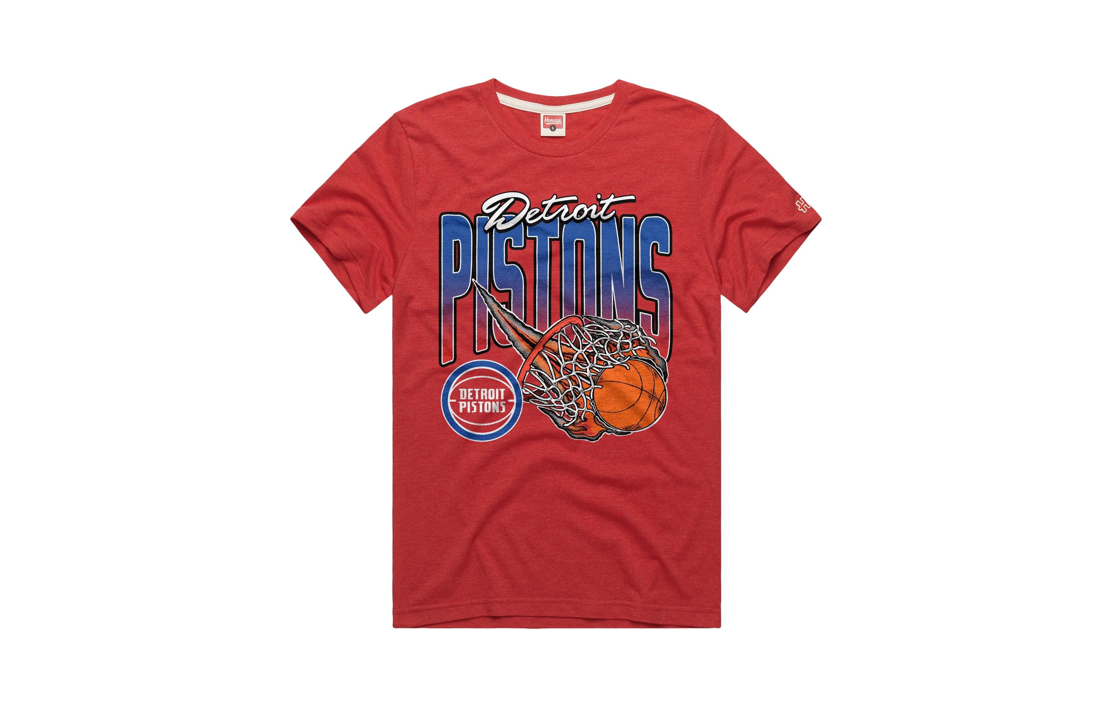Homage Men's Detroit Pistons Classic-Fit Graphic T-Shirt