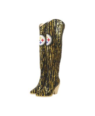  Pittsburgh Steelers Over-the-Knee Two-Tone Sequin Boots