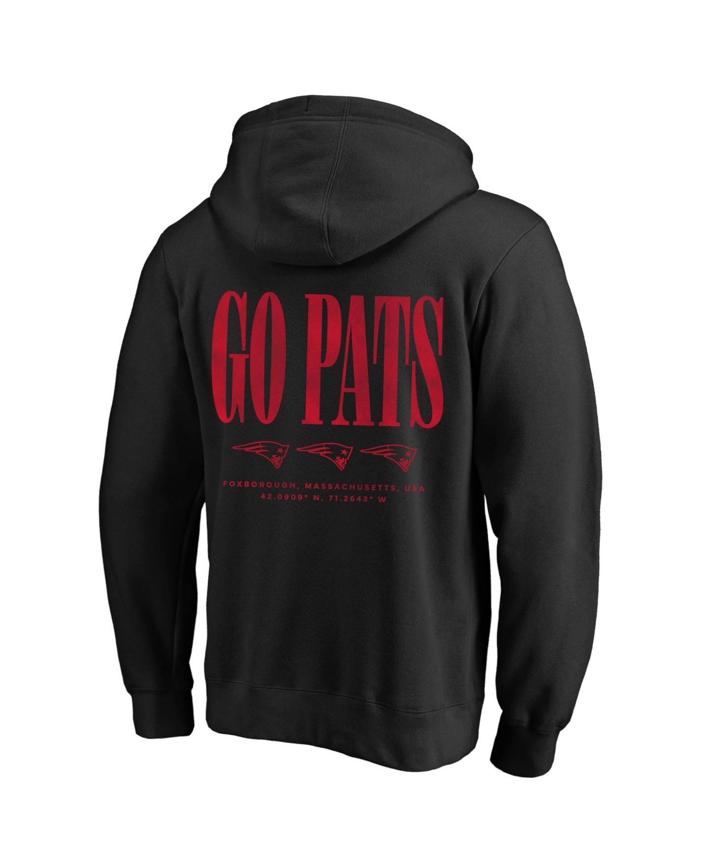 Мужское худи Fanatics New England Patriots Big & Tall Relaxed Intense Rivalry, Black — фото 3