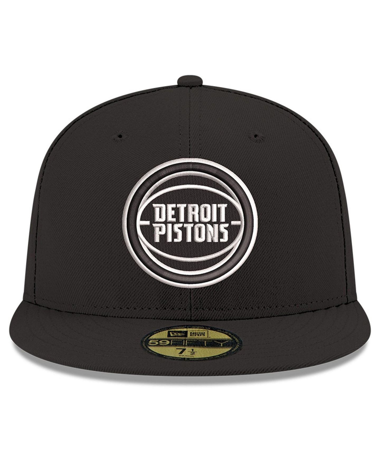 Мужская кепка New Era Black Detroit Pistons 59FIFTY Fitted Hat — фото 2