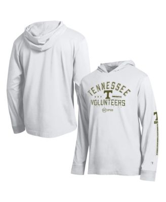 Men's  White Tennessee Volunteers Operation Hat Trick Sleeve Line Hooded Long Sleeve T-Shirt