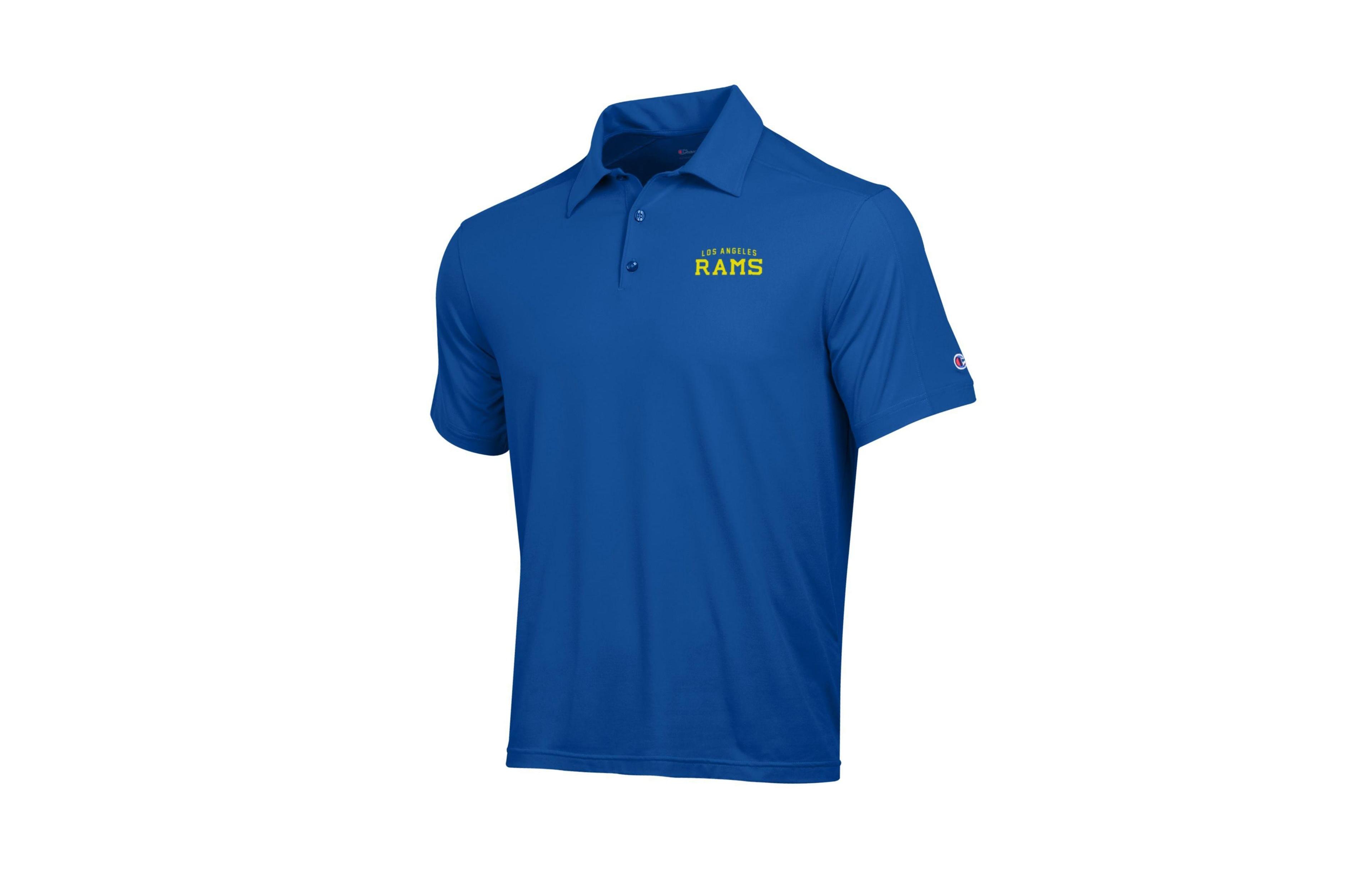 Champion Men's Los Angeles Rams Relaxed-Fit Screen-Print Polo Shirt