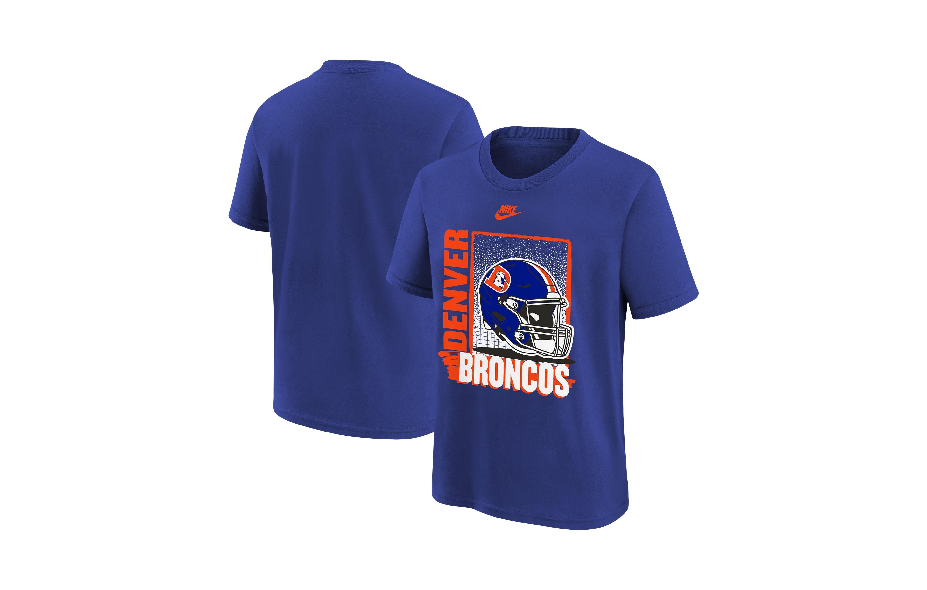 Nike Boys' and Girls' Denver Broncos Logo Screen-Printed Graphic T-Shirt