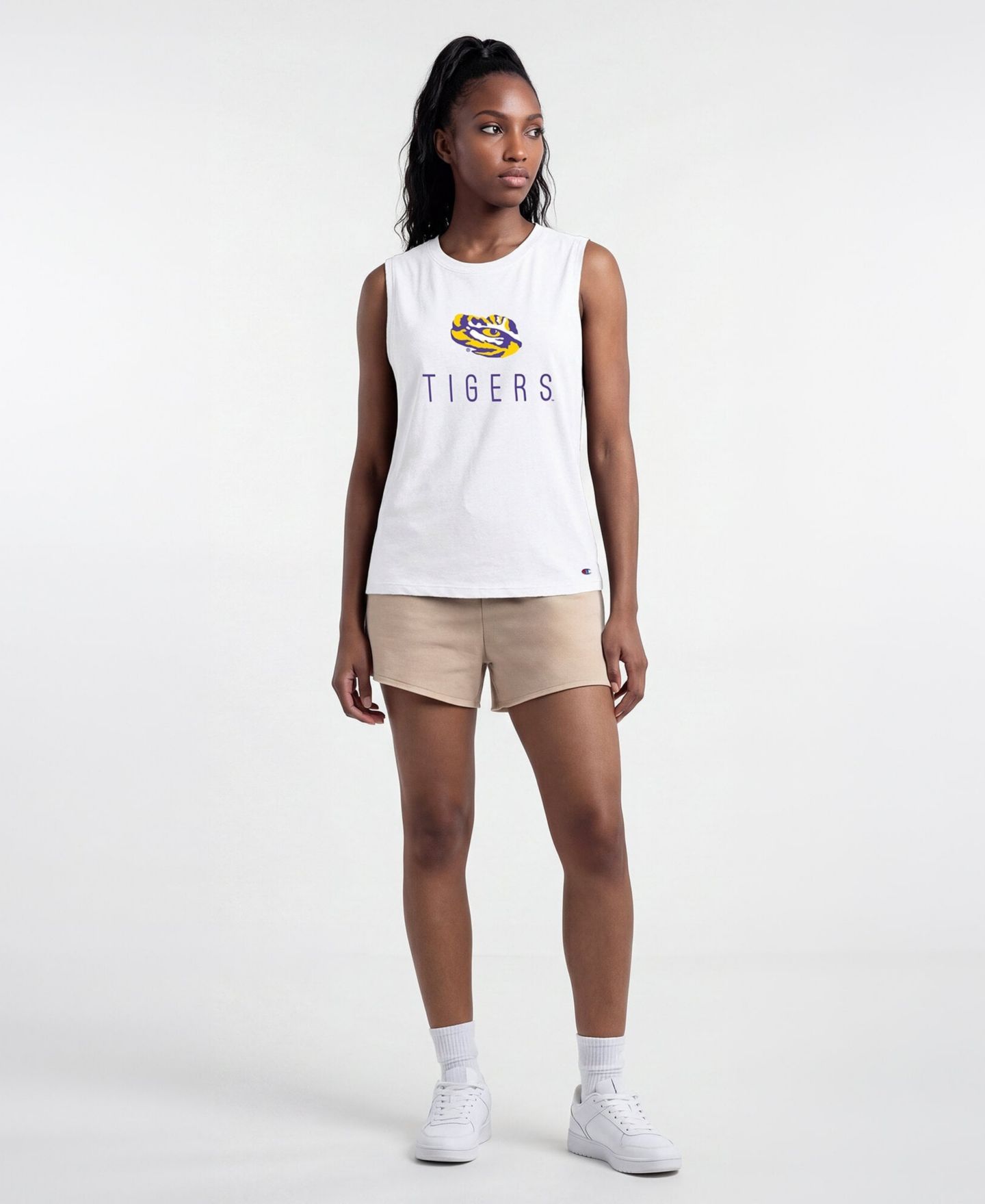 Женский топ Champion White LSU Tigers Lifestyle — фото 3