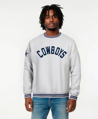 Men's  Heather Gray/Navy Dallas Cowboys Reverse Weave Yarn Dye Sweatshirt