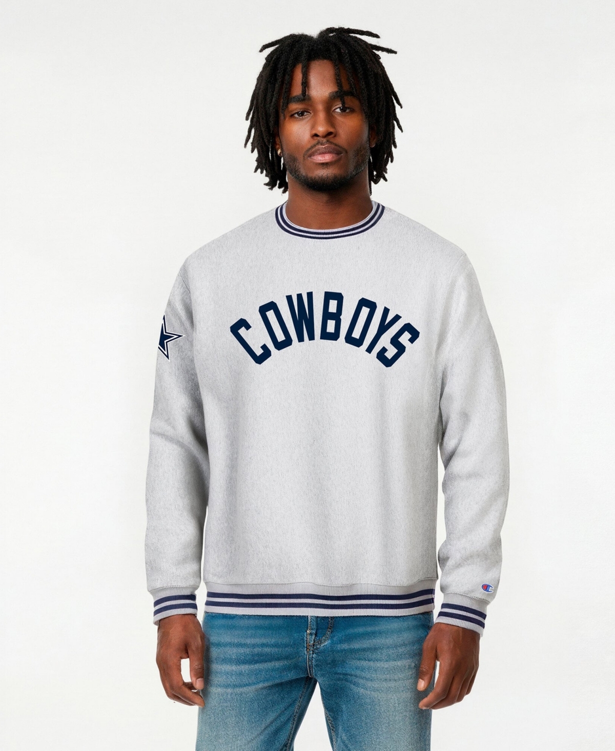 Champion Men's Dallas Cowboys Reverse Weave Graphic Crewneck Sweatshirt