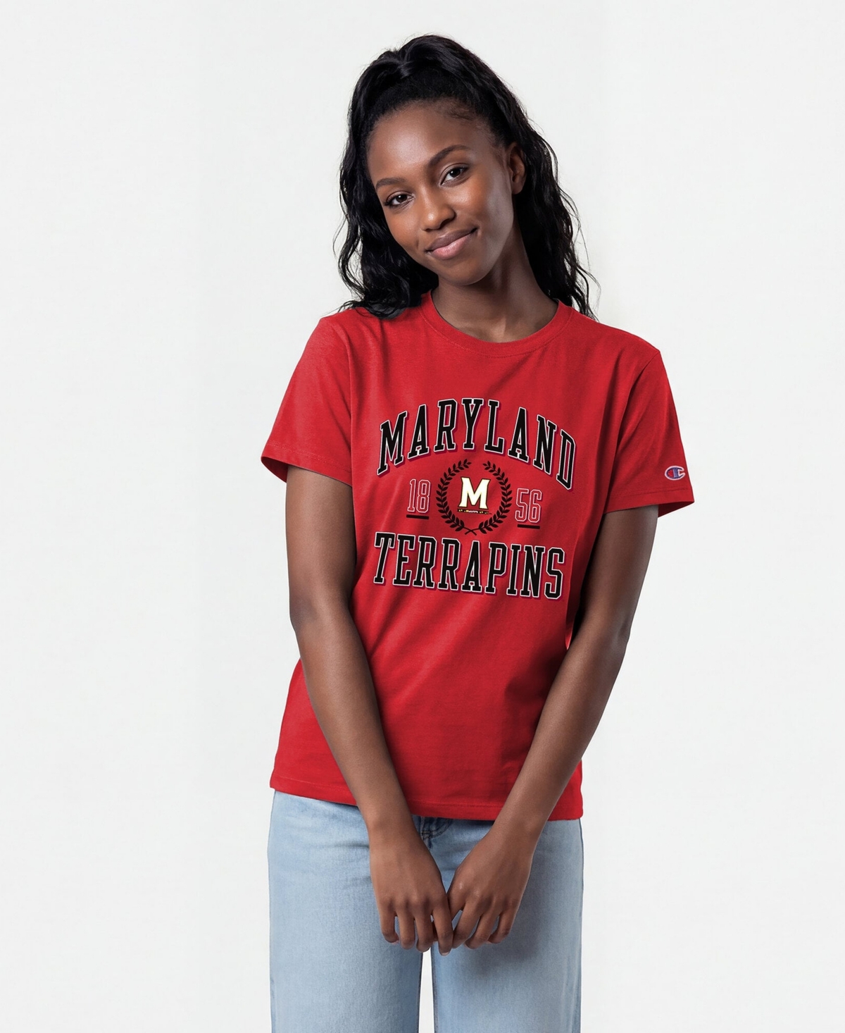 Champion Women's Short-Sleeve Crewneck Graphic Tee