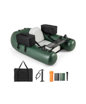 Inflatable Fishing Float Tube for Angling with Fish Ruler and Angling Base