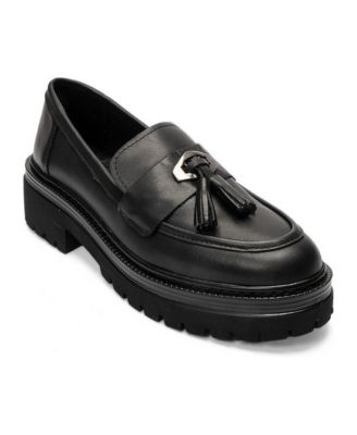 Forever and Always Shoes Women's Marsy Leather Tassel Loafer 