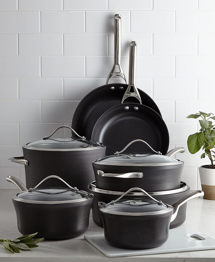 Get a 12-piece non-stick cookware set from Calphalon on sale at