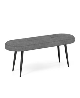 47 Inch Upholstered Entryway Bench with Heavy Duty Metal Frame