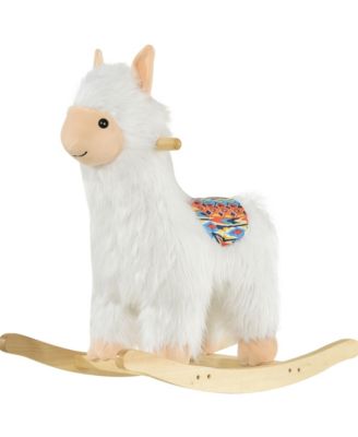 Plush Rocking Ride-On Toy, Steel and Wood, Ages 18-36 Months