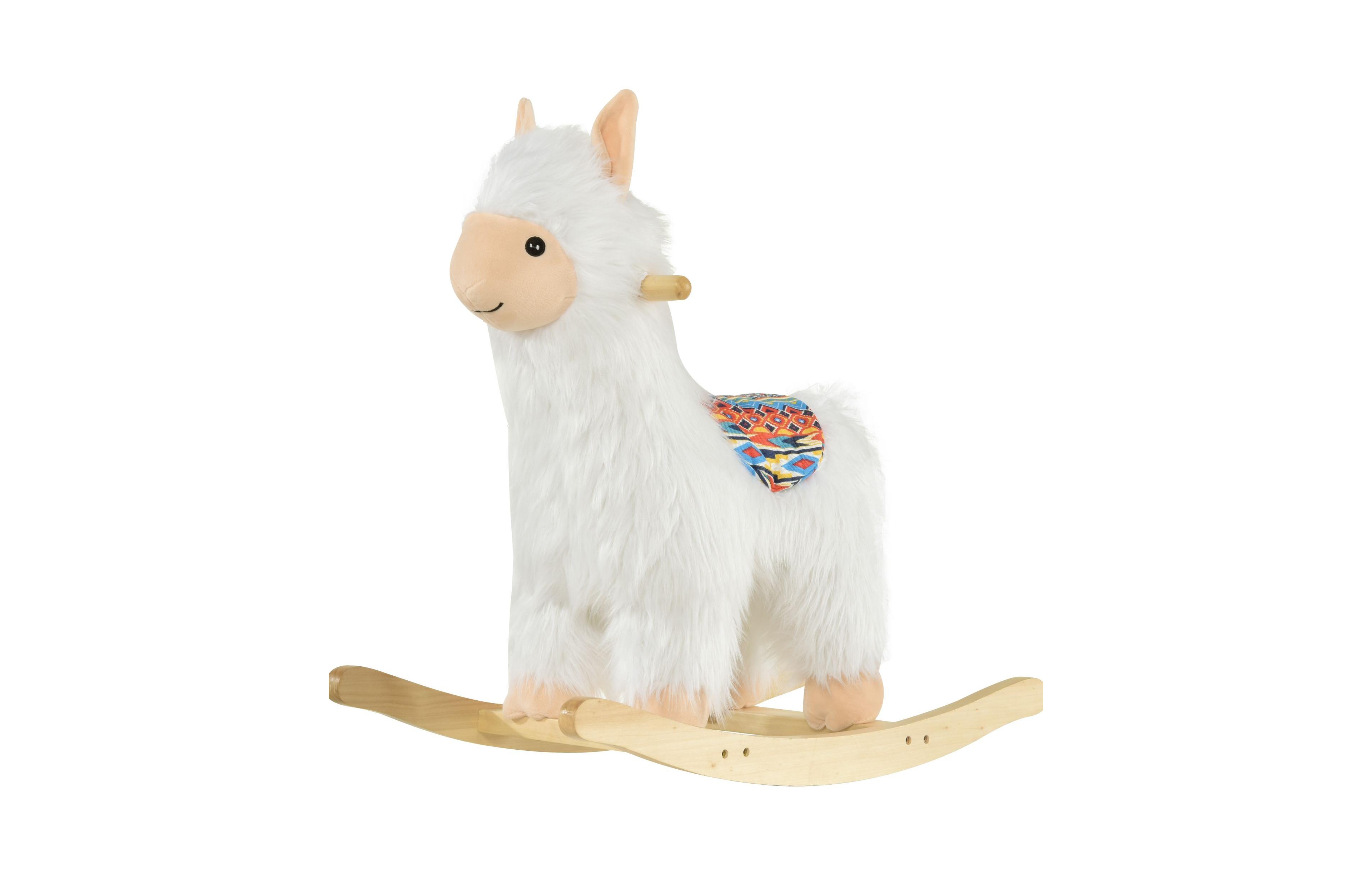 Sevorley Plush Rocking Ride-On Toy, Steel and Wood, Ages 18-36 Months