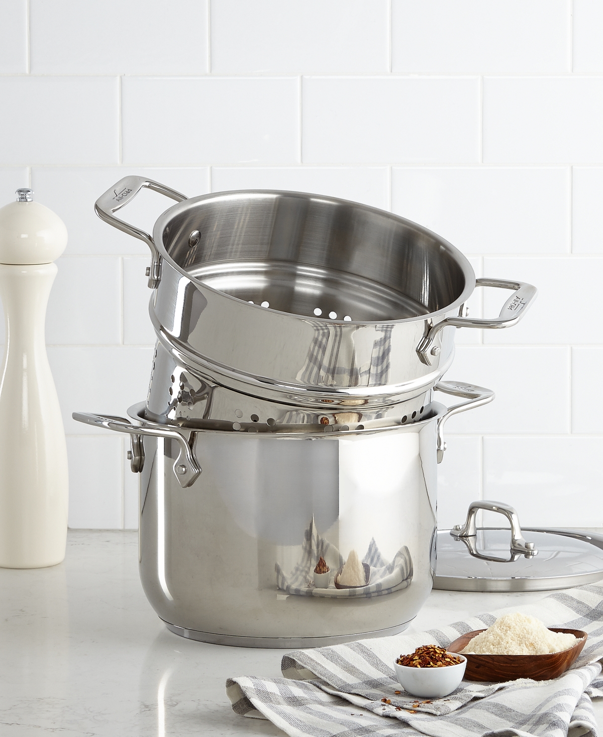 869861 All-Clad Stainless Steel 6 Qt. Covered Multi-Pot w sku 869861