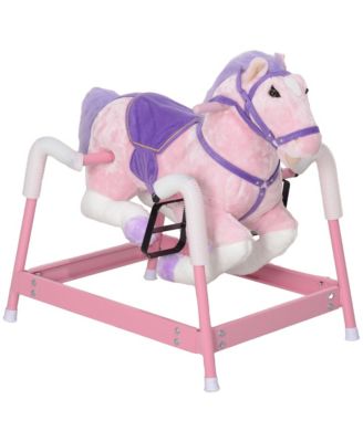 Plush Rocking Ride-On Toy, Supports Up to 132 lbs., Ages 3-8