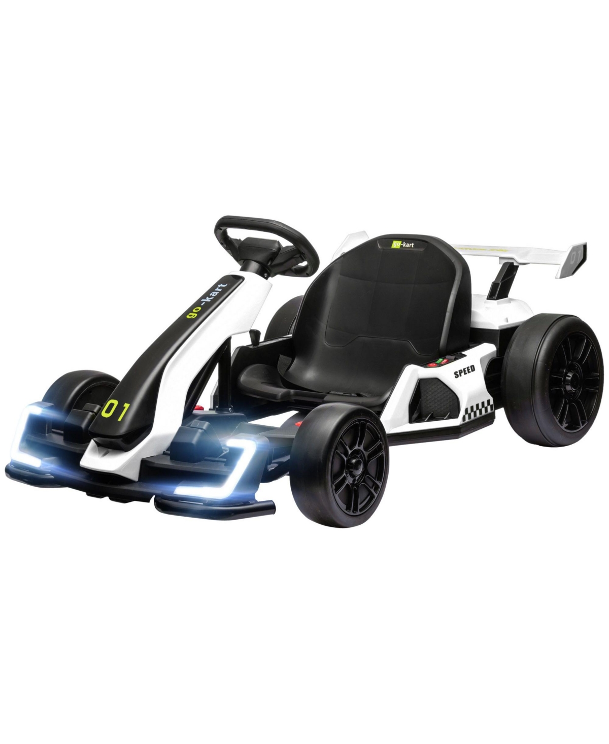 Sevorley Kids 24V Go-Kart with Adjustable Seat, Ages 6-12