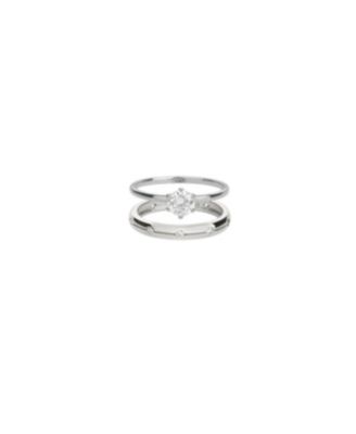 18k Gold Plated Sterling Silver Everyday Shine Ring Set Holiday Gift Guide
