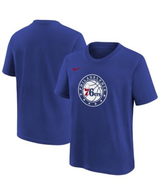 Big Boys and Girls  Royal Philadelphia 76ers Team Essential Logo T-Shirt