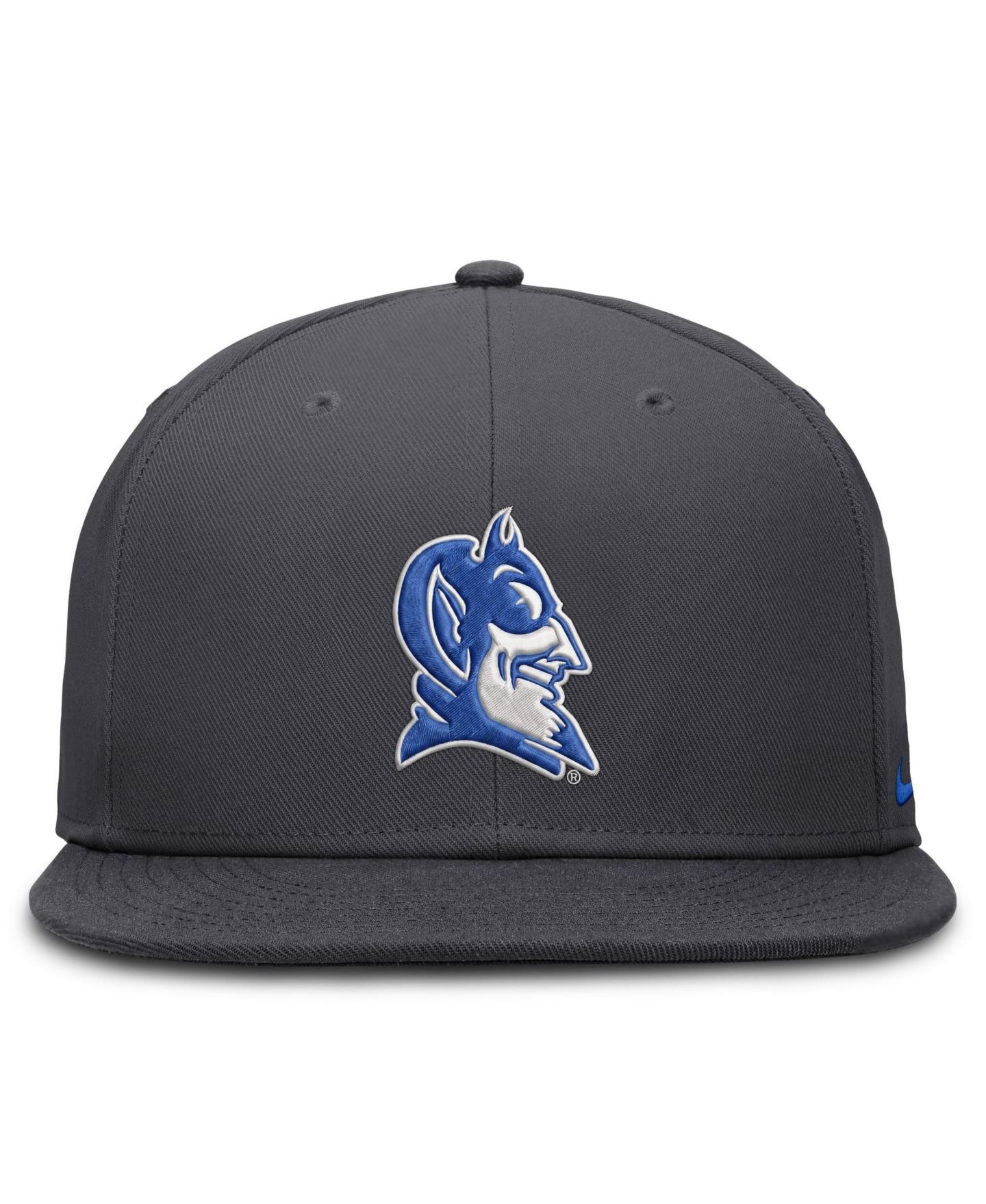 Мужская кепка Nike Anthracite Duke Blue Devils Pro Dri-FIT Fitted Hat — фото 2