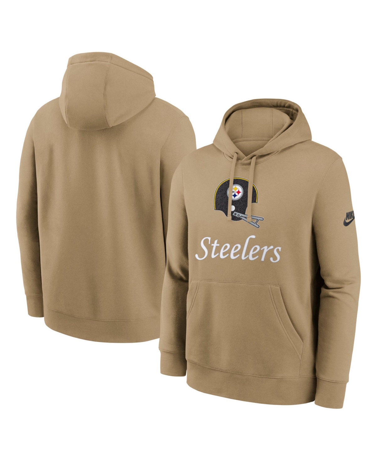 Nike Men's Tan Pittsburgh Steelers Best Season Rewind Club Pullover Hoodie - Tan