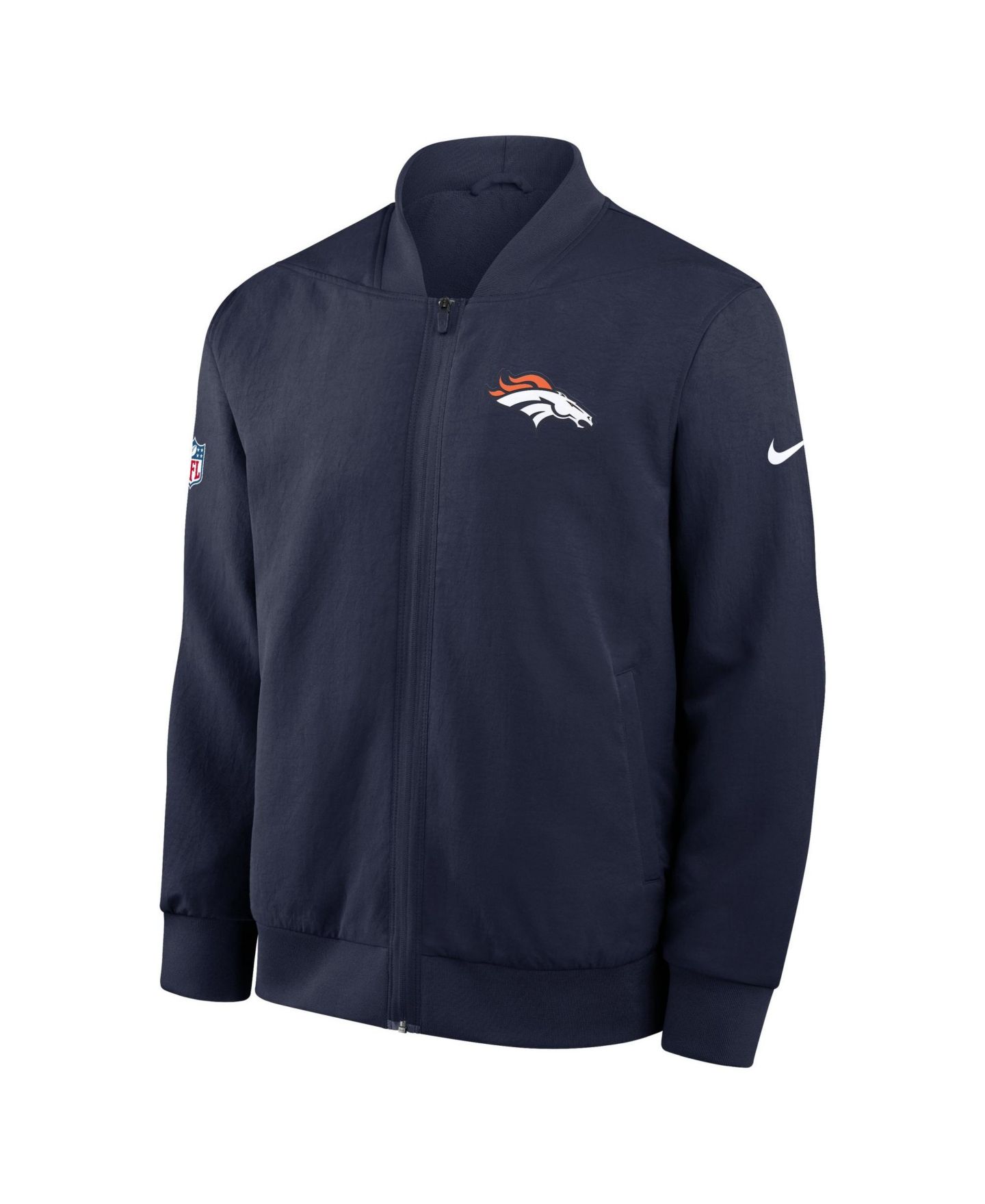 Мужская куртка Nike Navy Denver Broncos Sideline Powerful Blocking Full-Zip Dri-FIT Bomber — фото 4