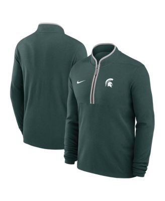 Men's Green Michigan State Spartans Courtside Victory Dri-FIT Half-Zip Pullover