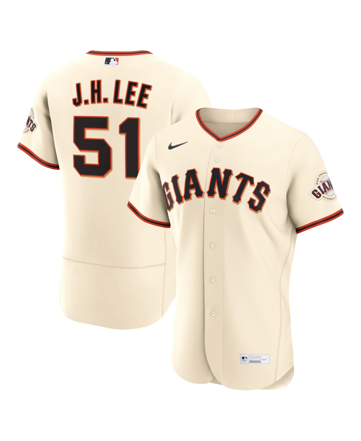 Nike Men's Jung Hoo Lee Cream San Francisco Giants Home Authentic Jersey - Cream