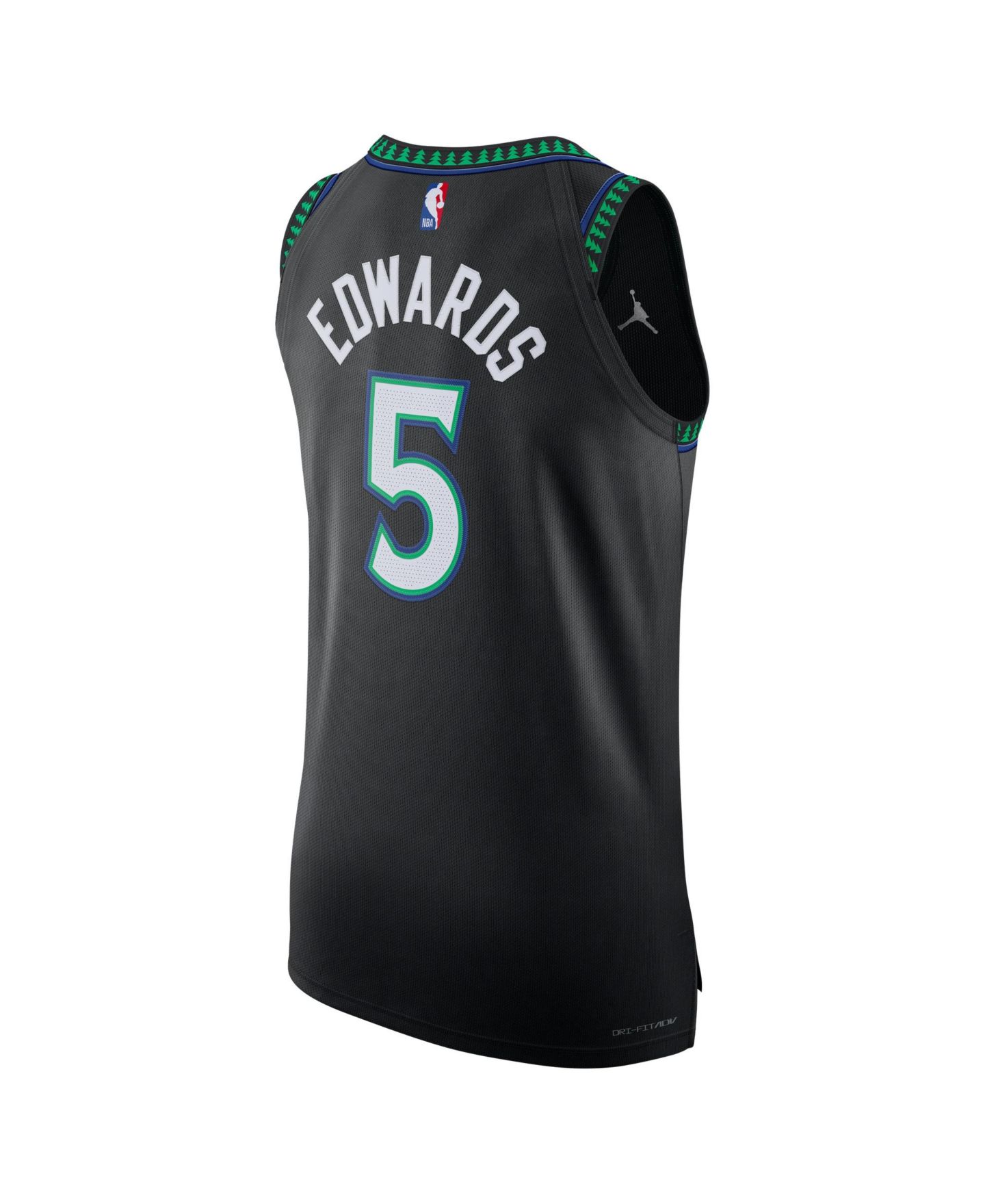 Мужской топ Jordan Anthony Edwards Black Minnesota Timberwolves Authentic Jersey - Statement Edition — фото 3