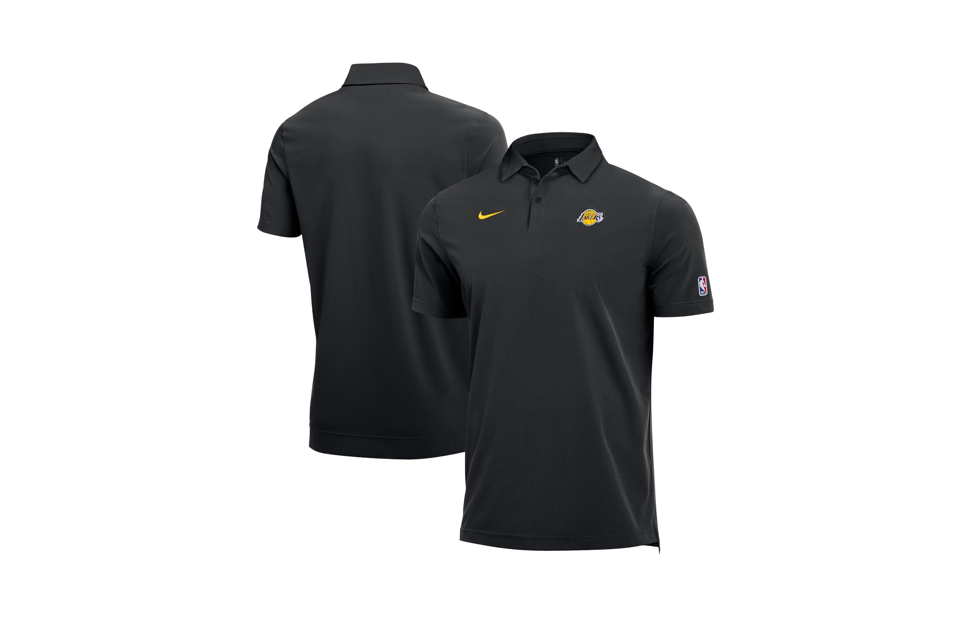 Nike Men's Black Los Angeles Lakers 2026/27 Dri-fit Coaches Polo Shirt
