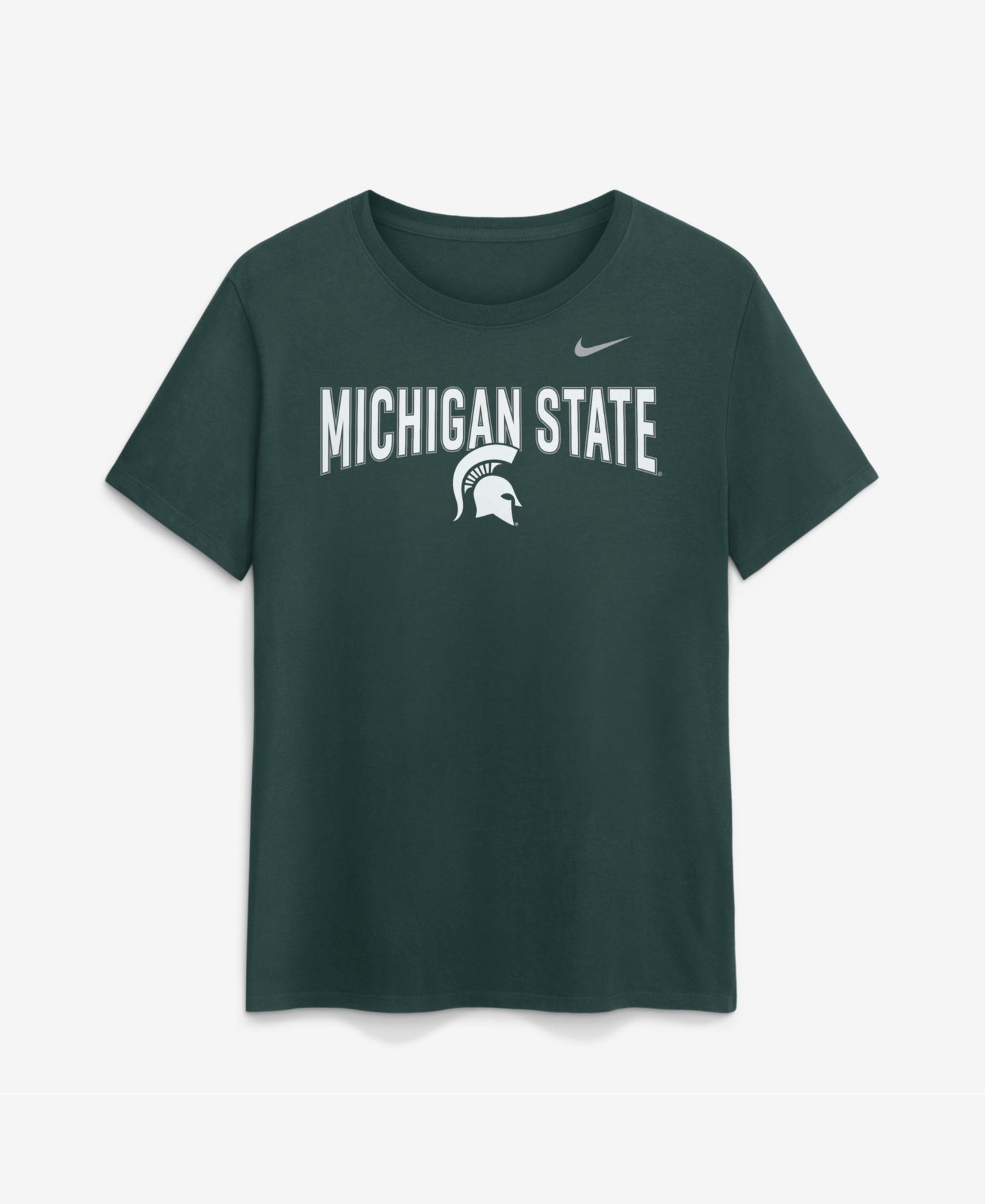 Женская футболка Nike Green Michigan State Spartans Arch Logo — фото 1