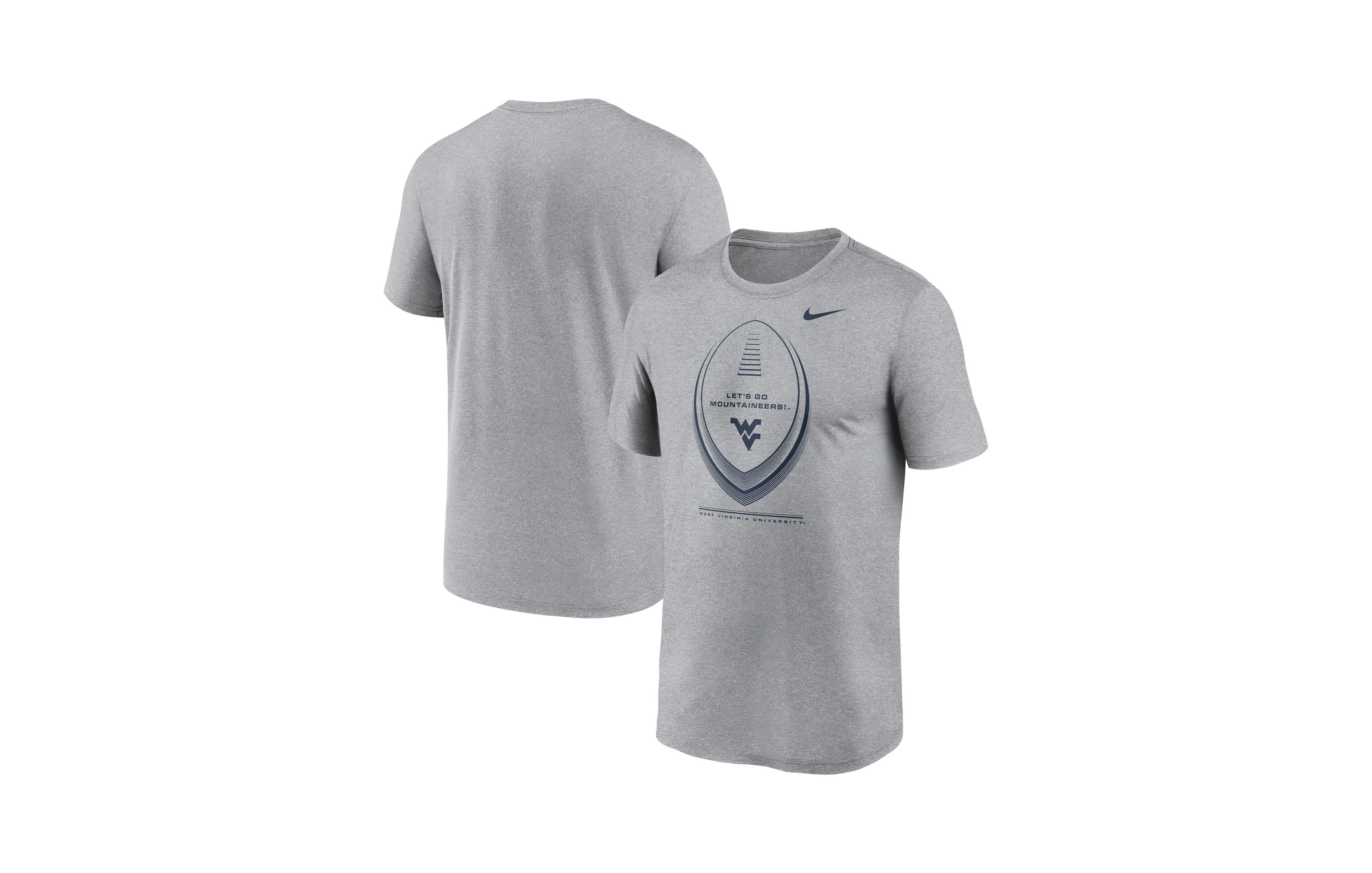 Nike Men's Gray West Virginia Mountaineers Primetime Legend Football Icon Dri-fit T-Shirt