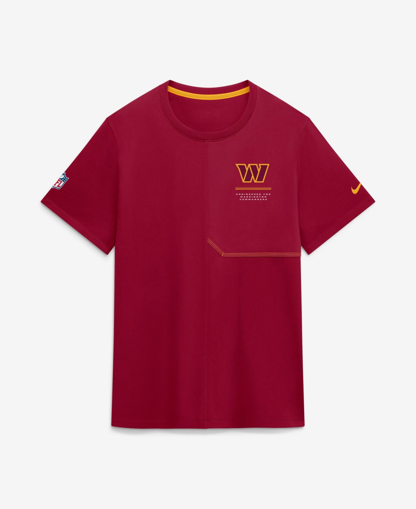 Мужская рубашка Nike Burgundy Washington Commanders Sideline UV Dri-FIT Coaches — фото 1