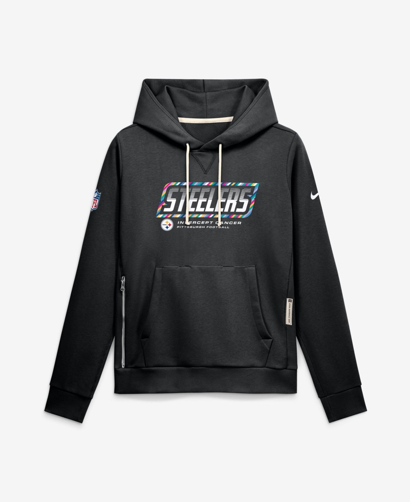 Женское худи Nike Black Pittsburgh Steelers 2026 NFL Crucial Catch Sideline Standard Issue Dri-FIT Pullover — фото 1