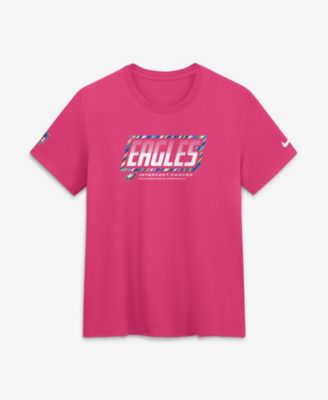 Women's  Pink Philadelphia Eagles 2026 NFL Crucial Catch Tri-Blend Dri-FIT T-Shirt