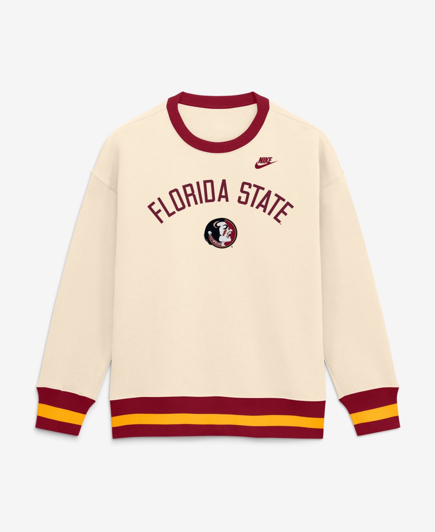 Женская толстовка Nike Natural Florida State Seminoles Oversized Legacy Arch Phoenix — фото 1