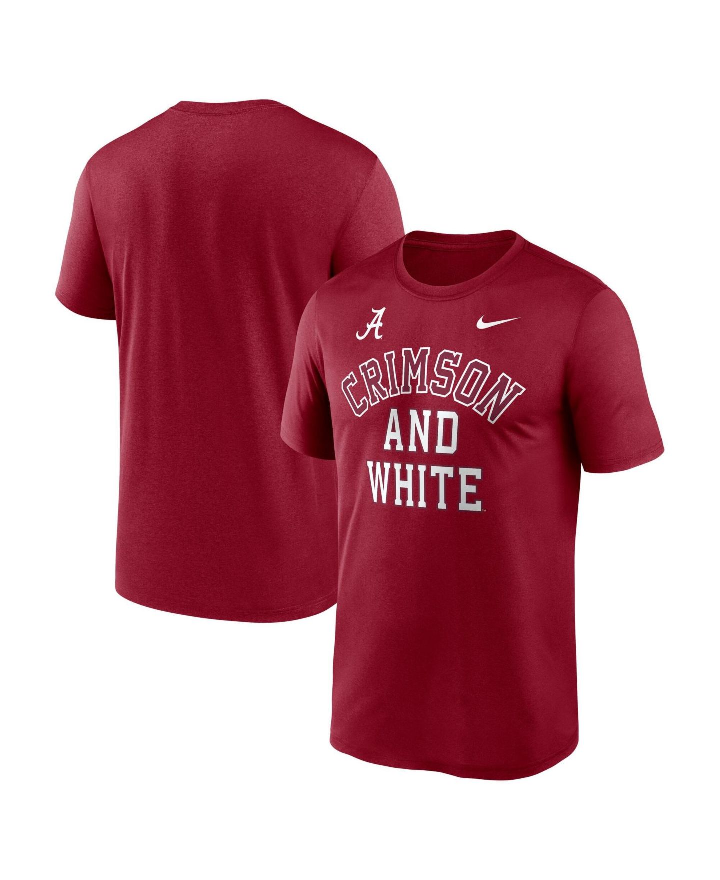 Мужская футболка Nike Crimson Alabama Crimson Tide Primetime Arch Mantra Legend Dri-FIT — фото 3