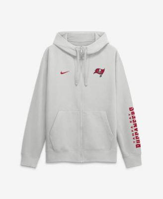 Men's Gray Tampa Bay Buccaneers Cool Down Club Full-Zip Hoodie