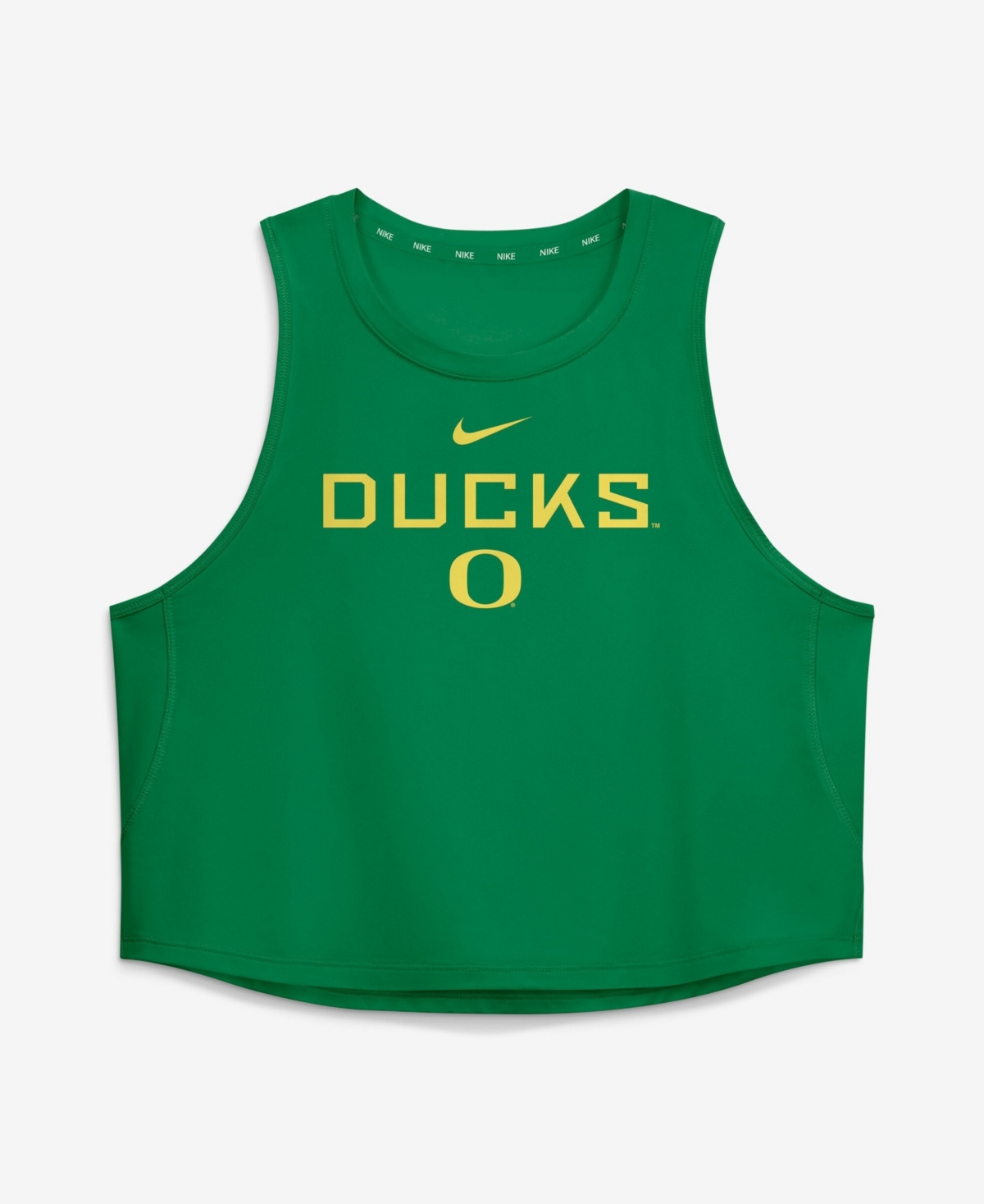 Nike Women's Green Oregon Ducks One Dri-fit Cropped Tank Top