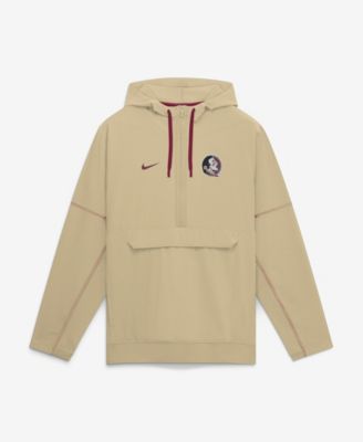 Men's Gold Florida State Seminoles 2026 Sideline Anorak Half-Zip Hooded Jacket