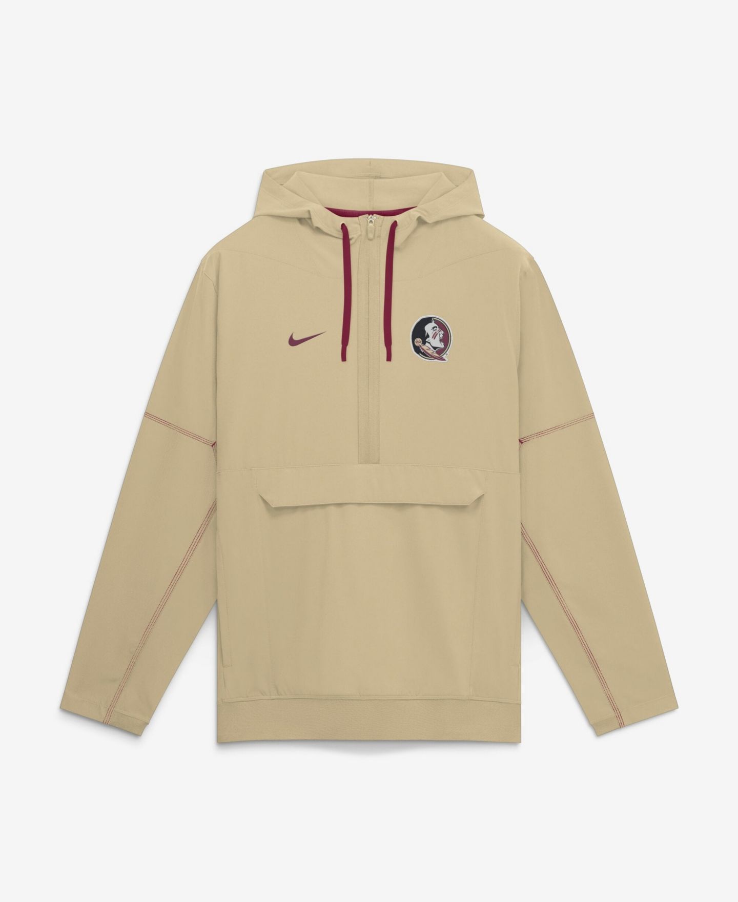 Мужская куртка Nike Gold Florida State Seminoles 2026 Sideline Anorak Half-Zip Hooded — фото 1